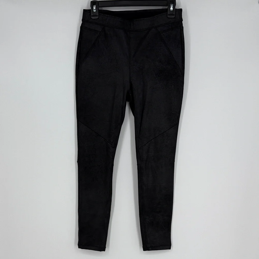 Free People Midnight vegan suede skinny leggings in black size 6